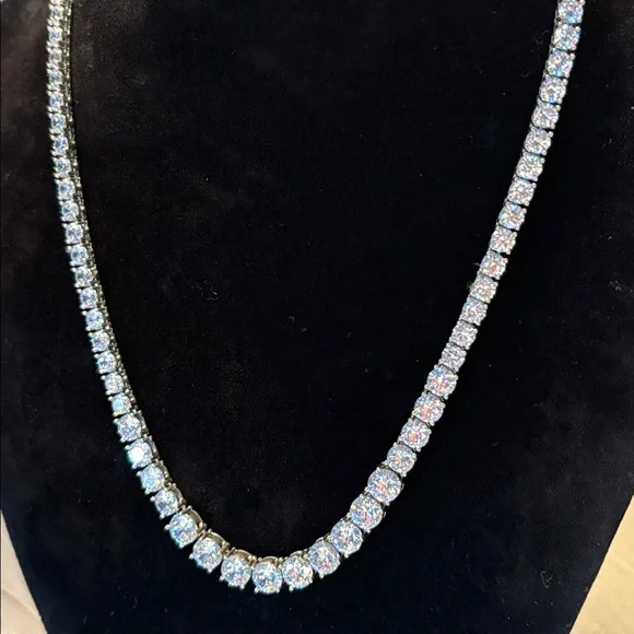 NWOT Marchesa Cubic Zirconia Tennis Collar Necklace - Picture 9 of 9